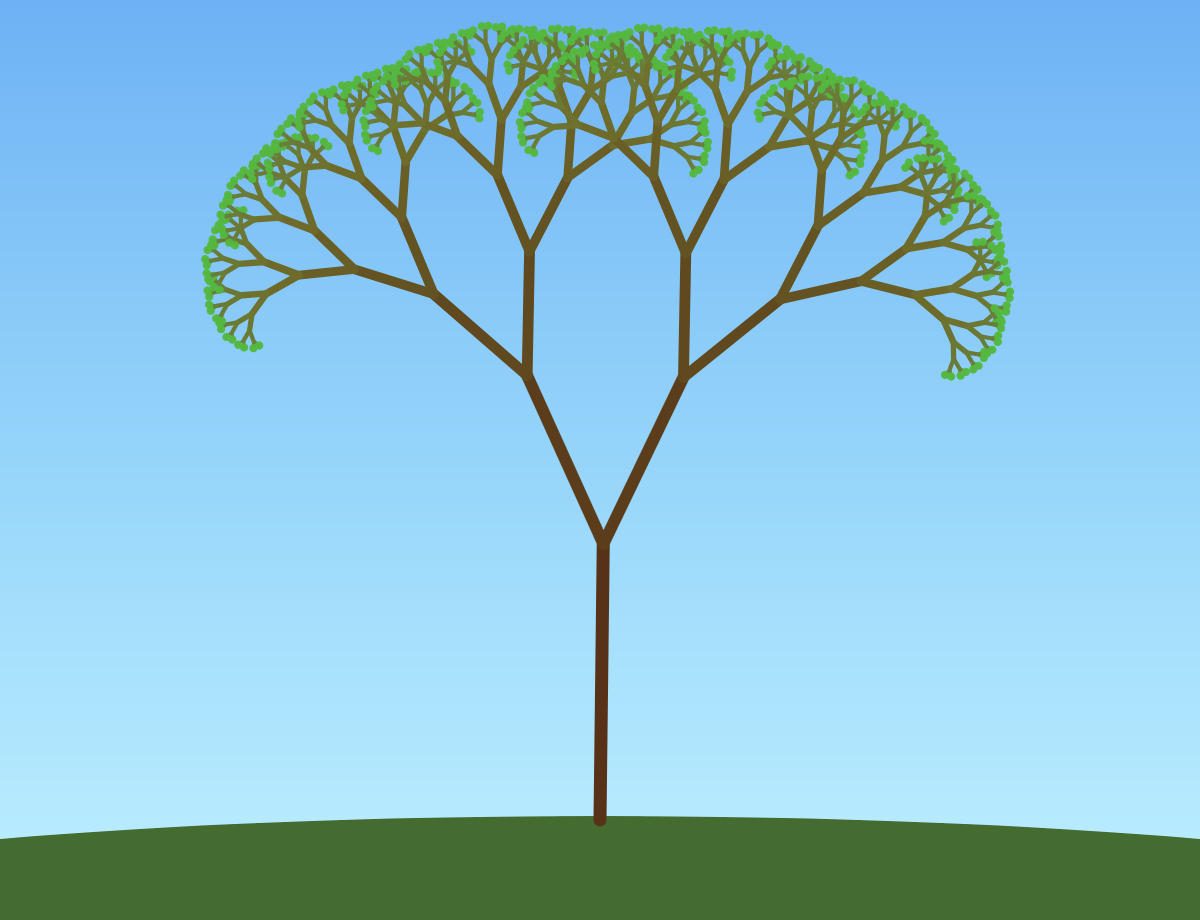 recursive fractal tree